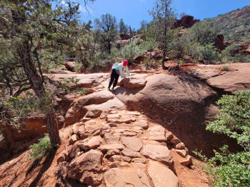 Decending Hog Heaven Trail 76