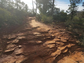 The view of Soldier Ridge Trail Heading South
