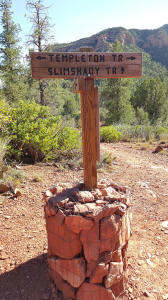 Trail Sign at Junction of HT and Templeton Trails