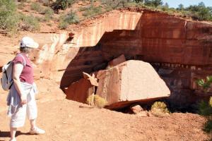 Devil's Kitchen Sinkhole Standing on West Side.