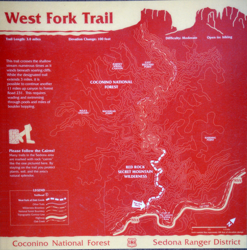 West Fork Trail Sign