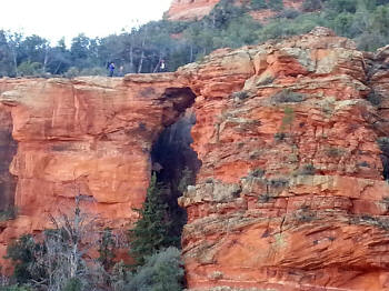 View of Devils  Bridge from the Trail Below