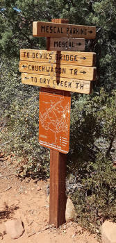 Direction Sign - Chuck Waton and Mescal Trails