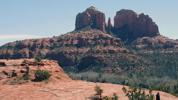 View of Cathedral Rock from the Juncion of Slick Rock Trail and Ridge Trail