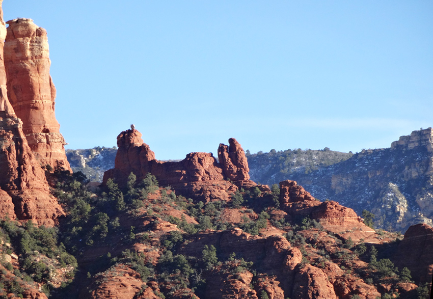 Snoopy Rock as seen from Starbucks -- Downtown Sedona