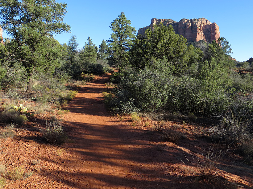 Bell Rock Pathway - Courthouse Butte on Distant Horizon