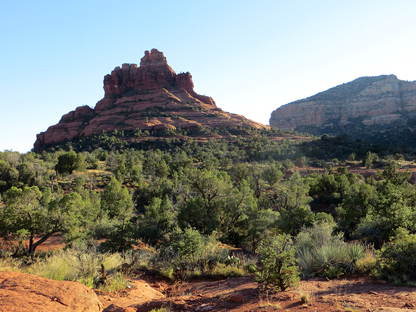 Bell Rock in the distance, as seen from the Bell Rock Pathway
