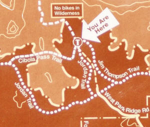 Cibola Pass Trail Map