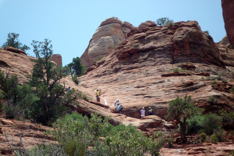 The Steep Crevice in Middle Section of Cathedral Rock TrailTrail