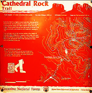 Trail Sign Cathedral Rock